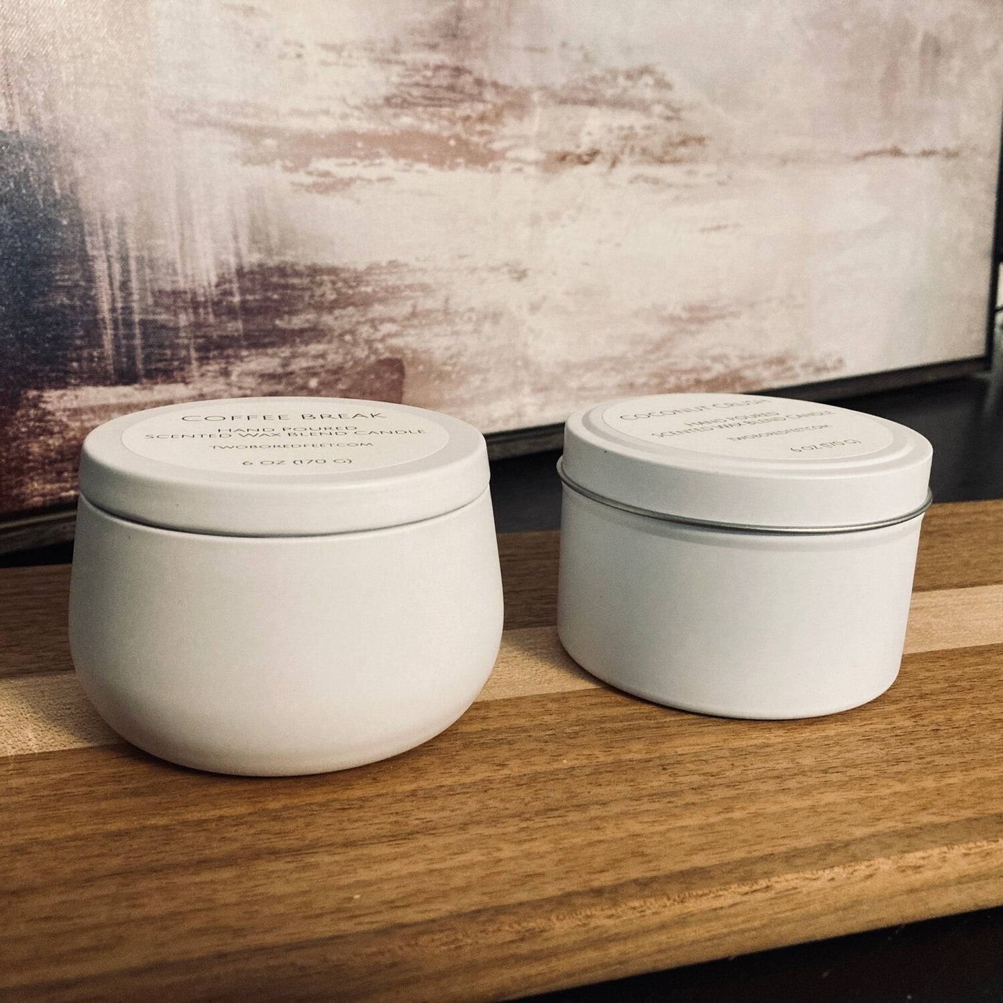 Handmade 16-Hour Candle in Tin with Lid