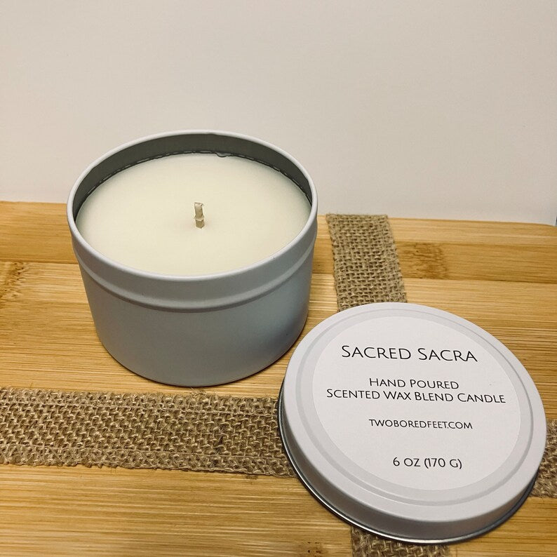 Handmade 16-Hour Candle in Tin with Lid